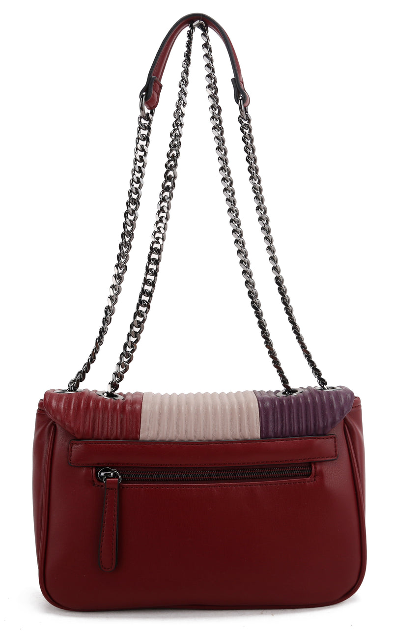 Chain Crossbody Bag - Burgundy