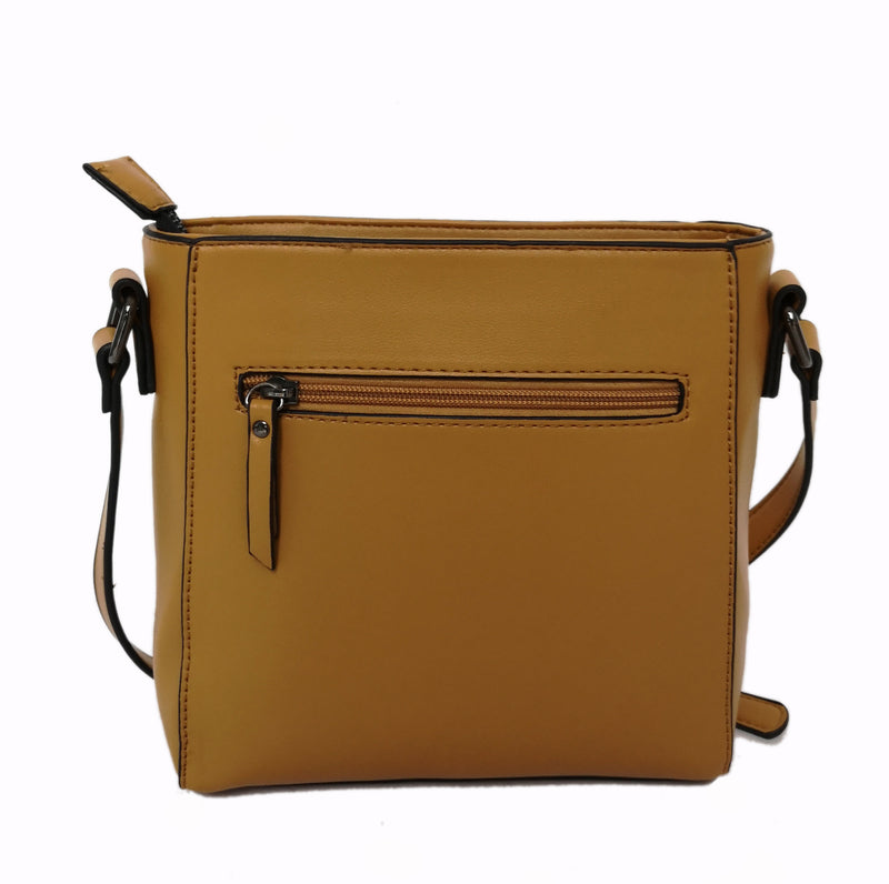 Eyelet Detailed Crossbody Bag - Mustard