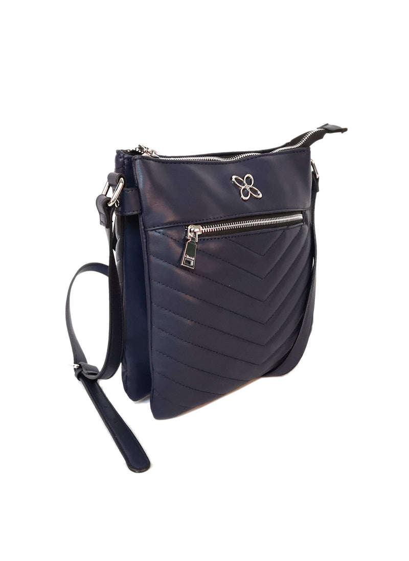 Gardenia Quilted Crossbody - Navy