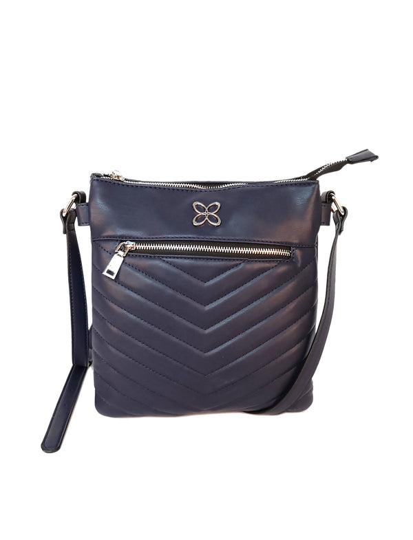 Gardenia Quilted Crossbody - Navy