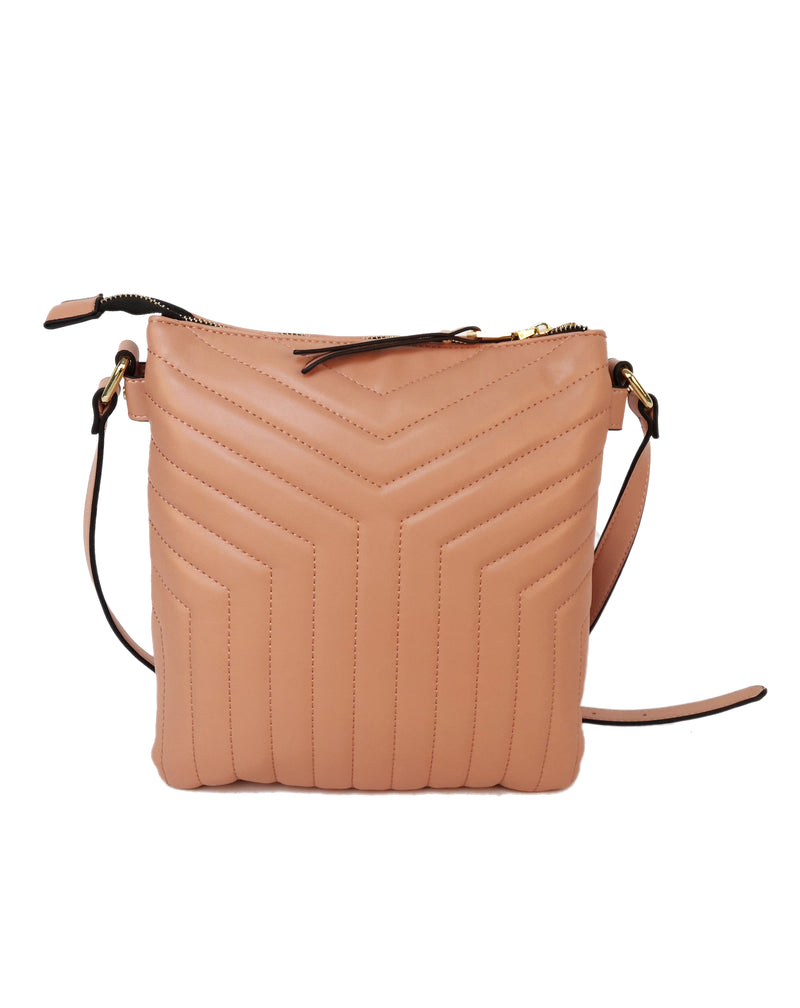 Gardenia Quilted Crossbody - Nude