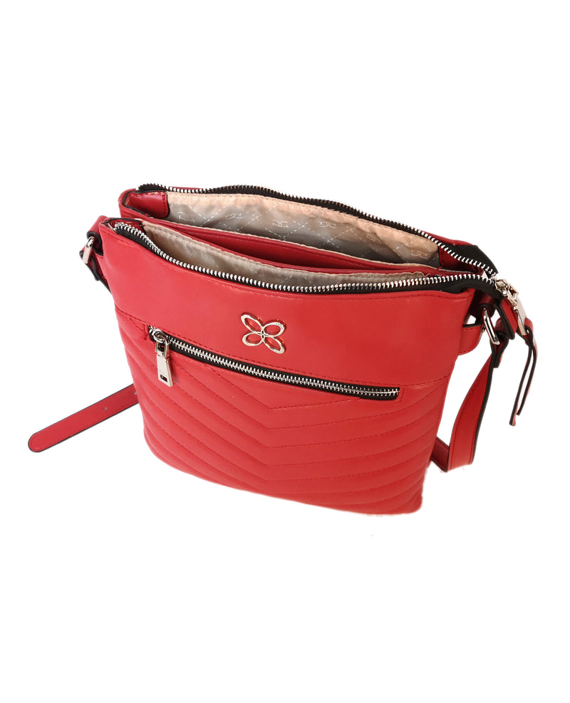 Gardenia Quilted Crossbody - Red