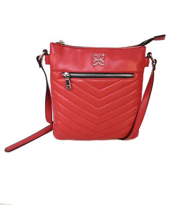 Gardenia Quilted Crossbody - Red