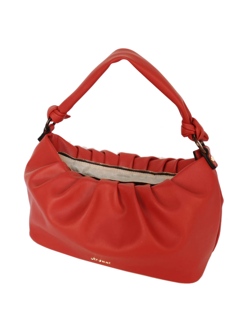 Davana Knot Handle Slouch Hobo - Amber