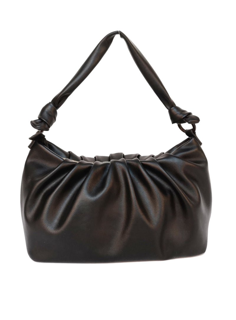 Davana Knot Handle Slouch Hobo - Black