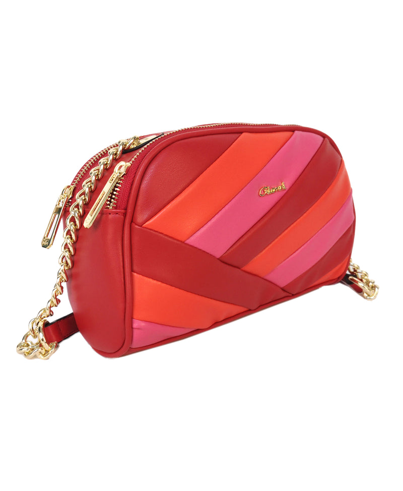 Multicolour Cross Body Bag - Red