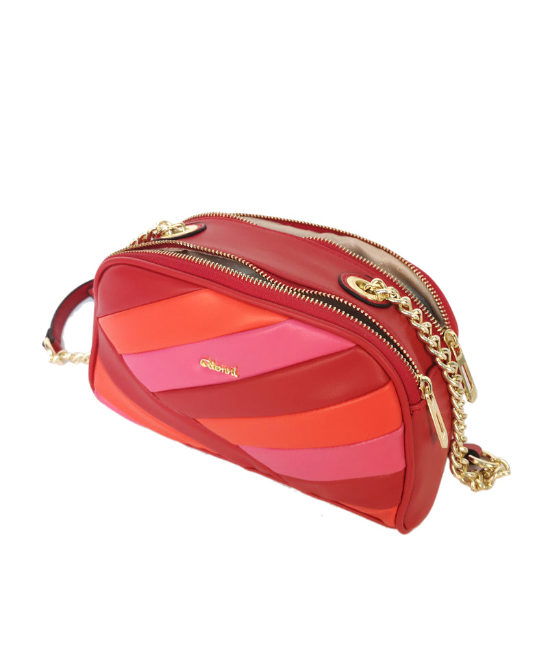 Multicolour Cross Body Bag - Red