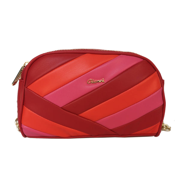 Multicolour Cross Body Bag - Red