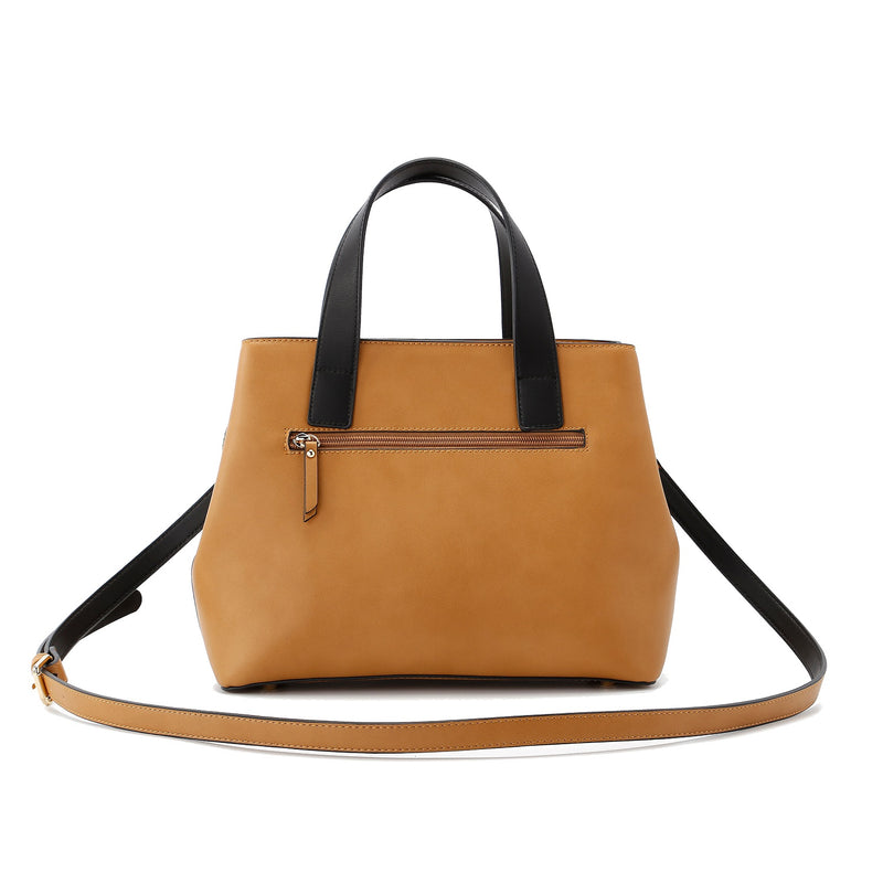 Fig Snake Colour Block Bag - Tan