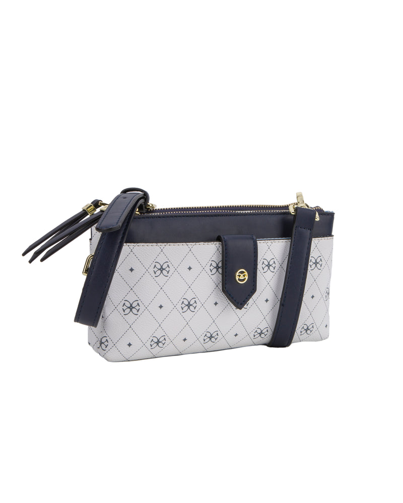 Aruba Monogram Crossbody - Navy