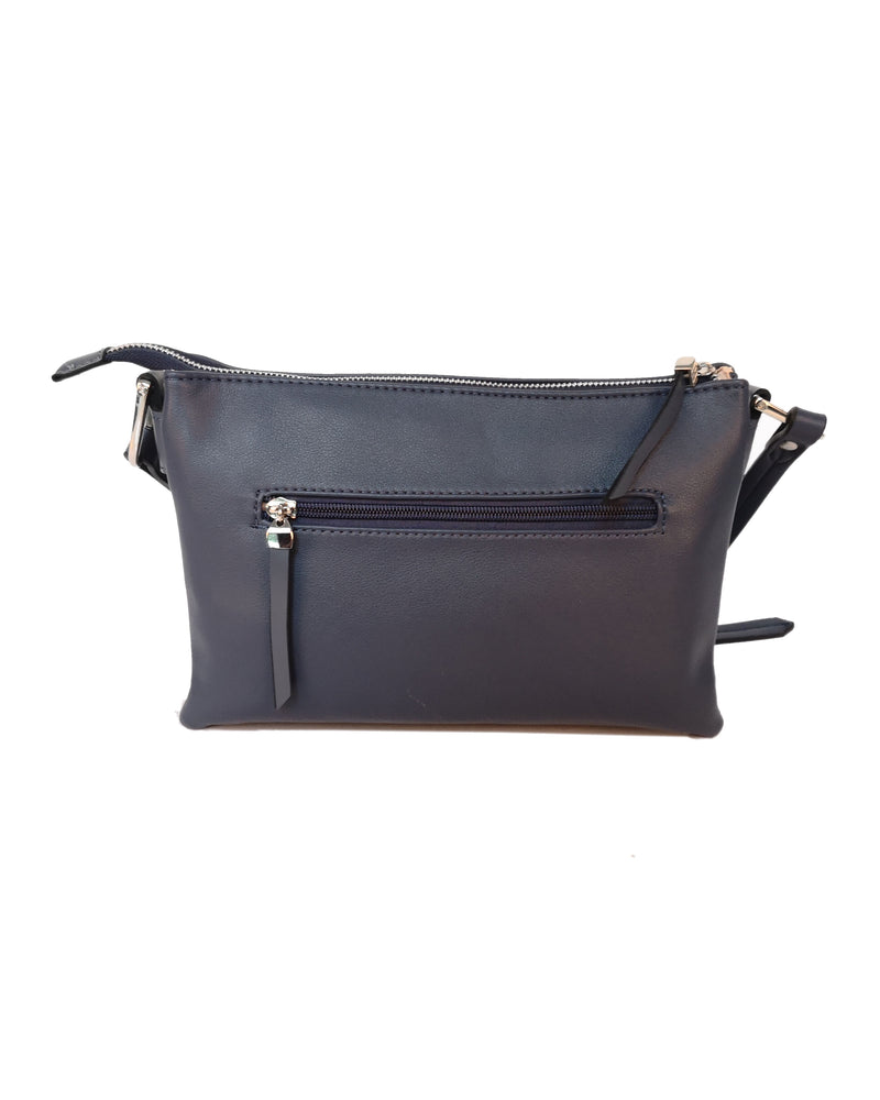 Lavender Double Gusset Crossbody - Navy