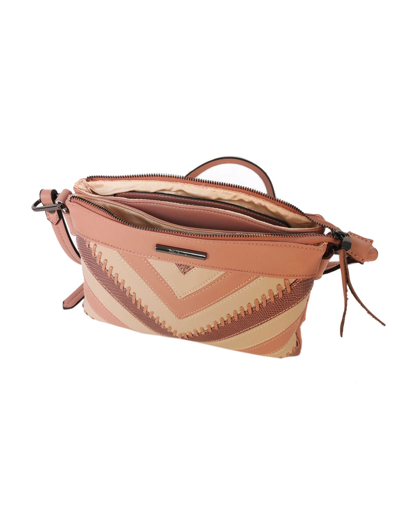 Lavender Double Gusset Crossbody - Pink