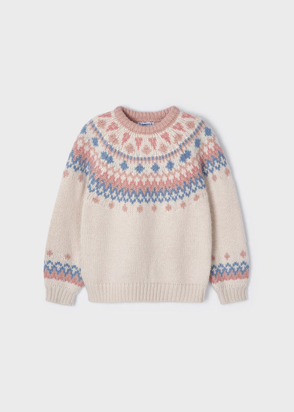 Jacquard Sweater - Beige