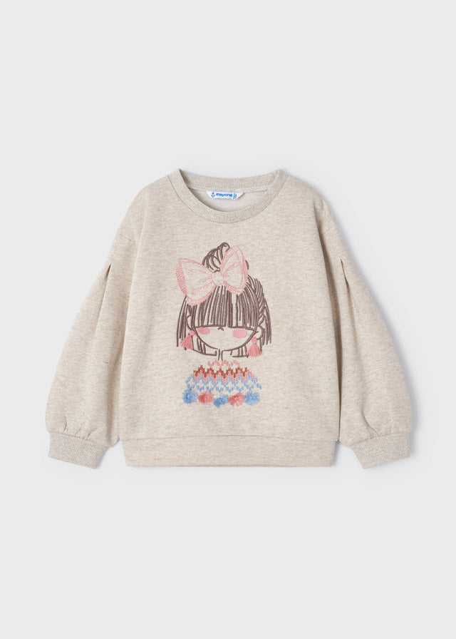 Embroidered Pullover - Bark