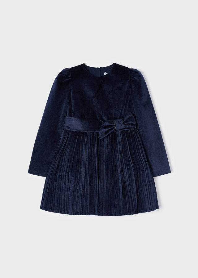 Velvet Dress - Navy