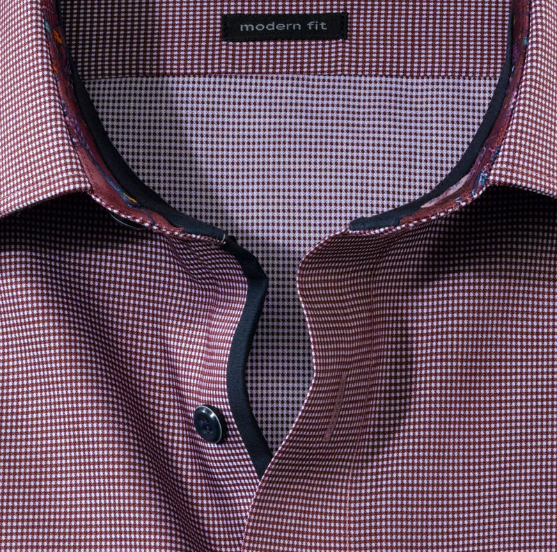 Luxor Modern Fit Shirt - Dark Red