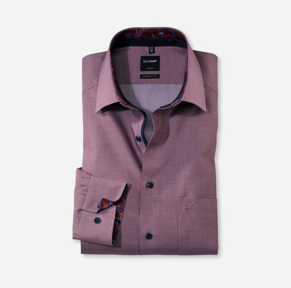 Luxor Modern Fit Shirt - Dark Red