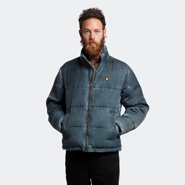 Funnelled Puffer Jacket - Dark Navy