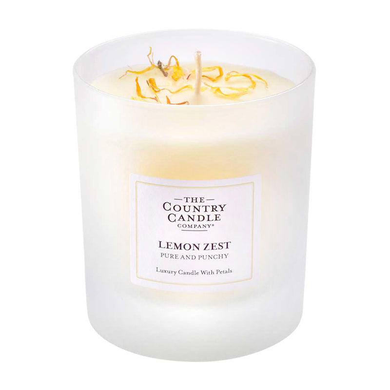 Pastel Medium Glass Candle - Lemon Zest