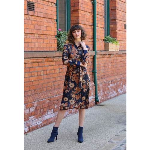 Dolores Dress - Navy Floral