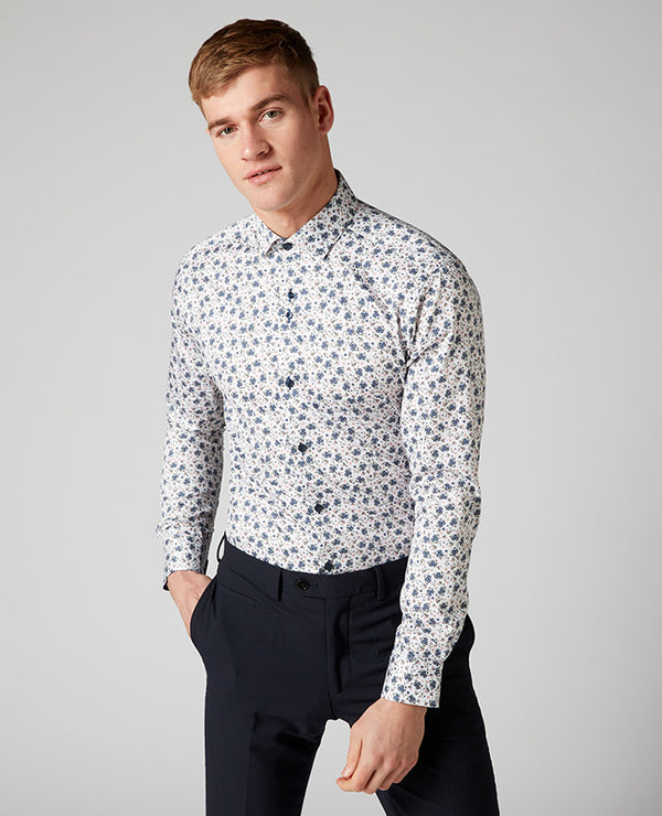 Kirk Slim Shirt - Light Navy