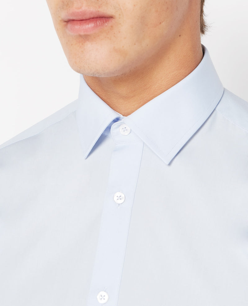 Mans Seville Plain Shirt+ - Dark Grey