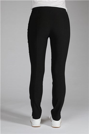 Rose Suede-leather Look Trousers - Black