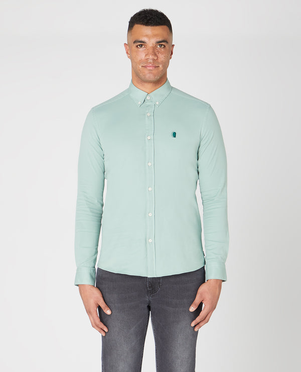 Slim Ashton Shirt - Light Green Grey