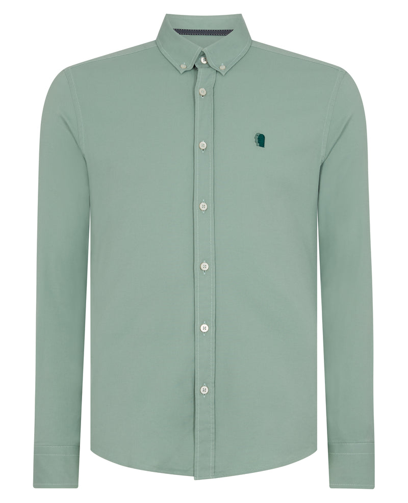 Slim Ashton Shirt - Light Green Grey