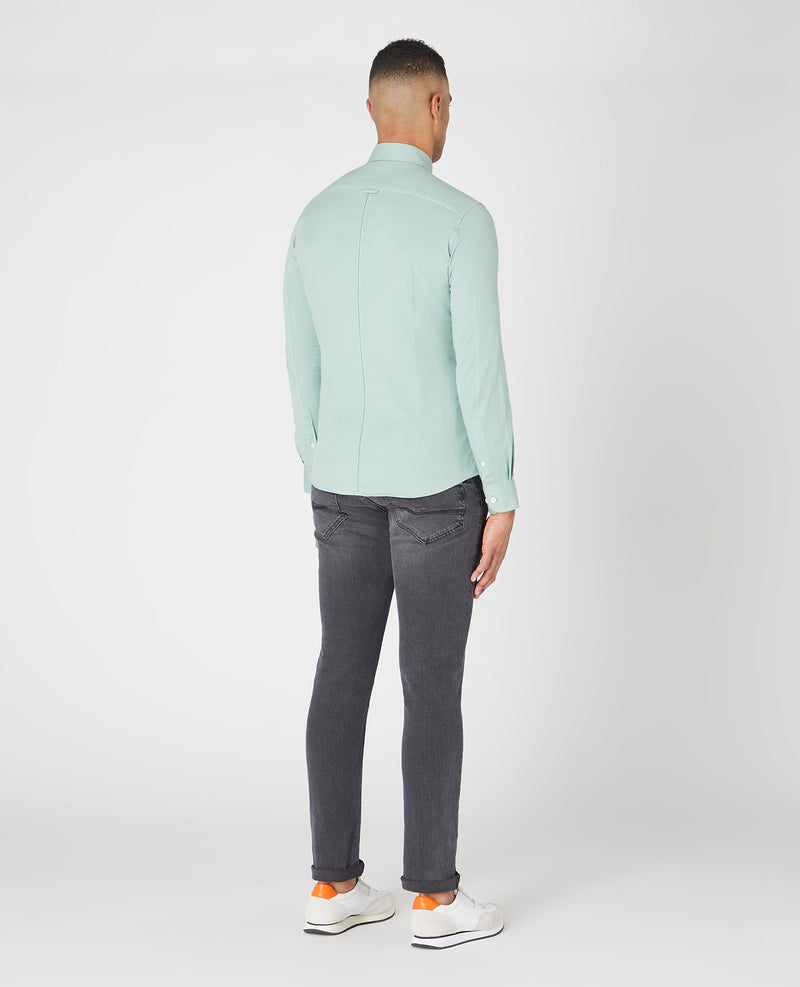 Slim Ashton Shirt - Light Green Grey