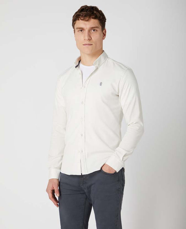 Rome Long Sleeve Casual Shirt - Stone