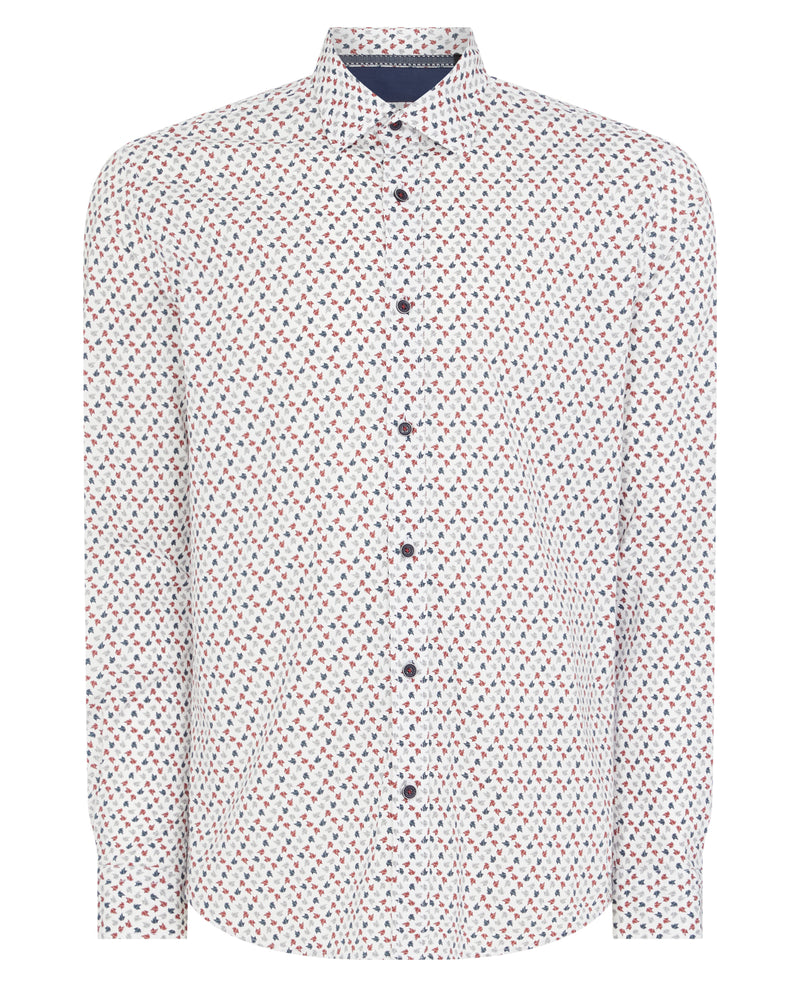 Seville Long Sleeve Tapered Shirt - Light Navy