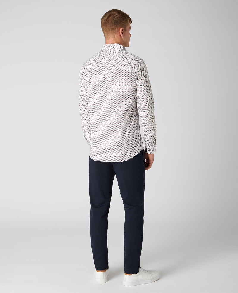 Seville Long Sleeve Tapered Shirt - Light Navy