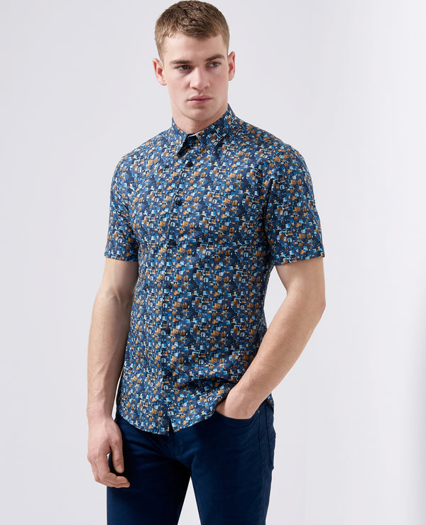 Rome S/s Shirt - Slate Blue