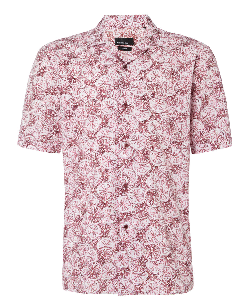 Joe Short Sleeve Shirt - Burgandy