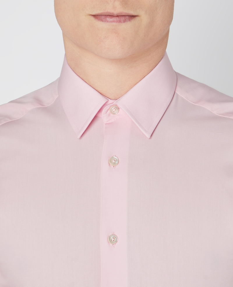 Slim/F Ashton Shirt - Mid Pink