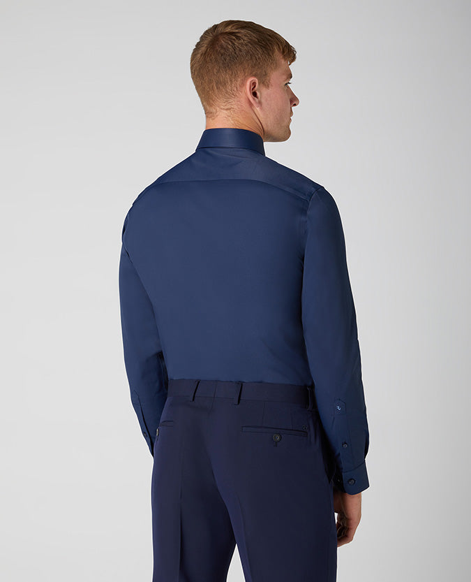 Seville Long Sleeve Formal Shirt - Navy1