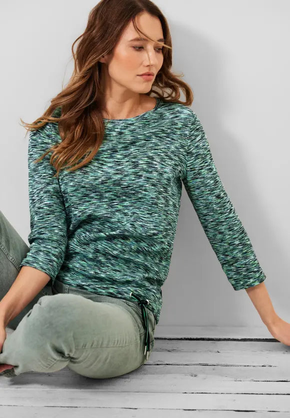 Multicolor Melange Shirt - Green Melange