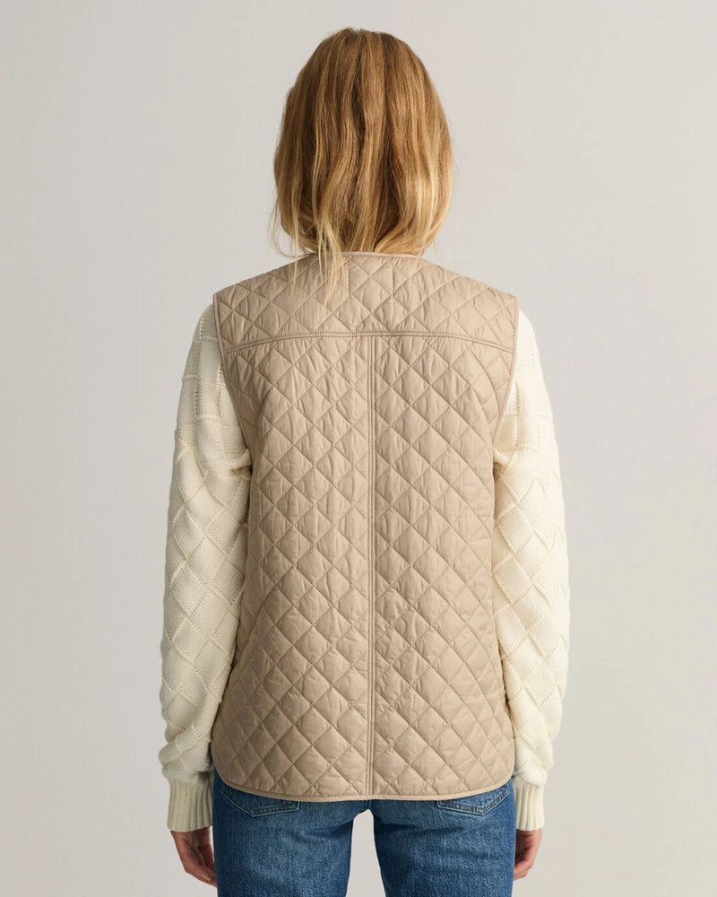 Quilted Gilet - Concrete Beige