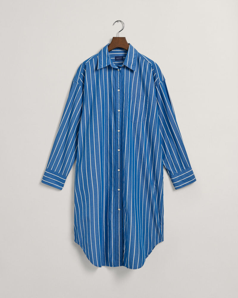 Striped Shirt Dress - Lapis Blue