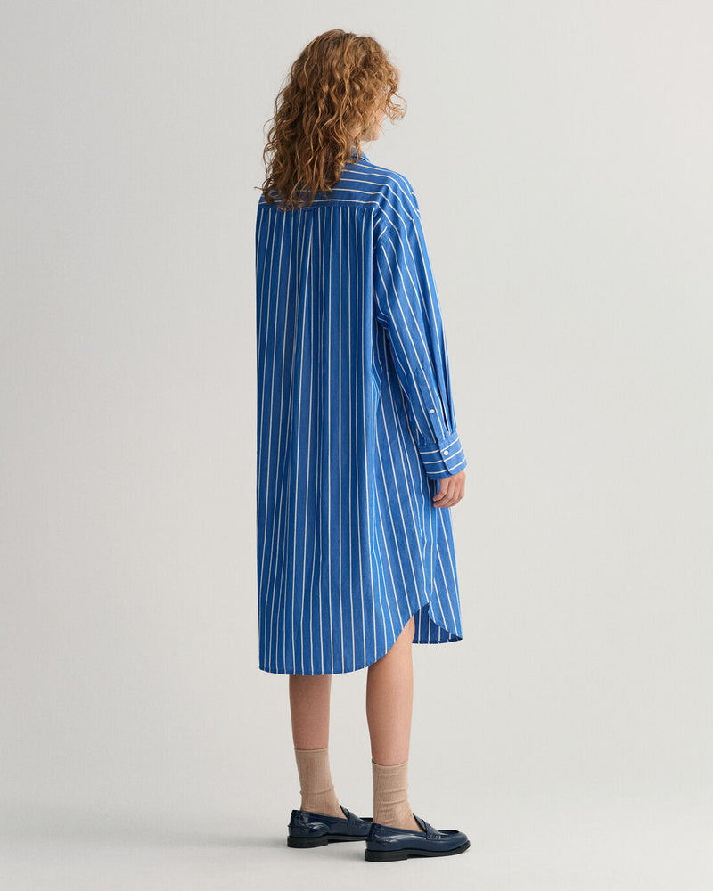 Striped Shirt Dress - Lapis Blue