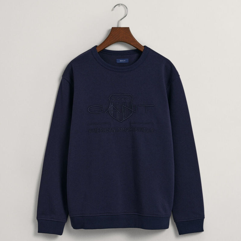 Tonal Archive Shield Sweater - Classic Blue