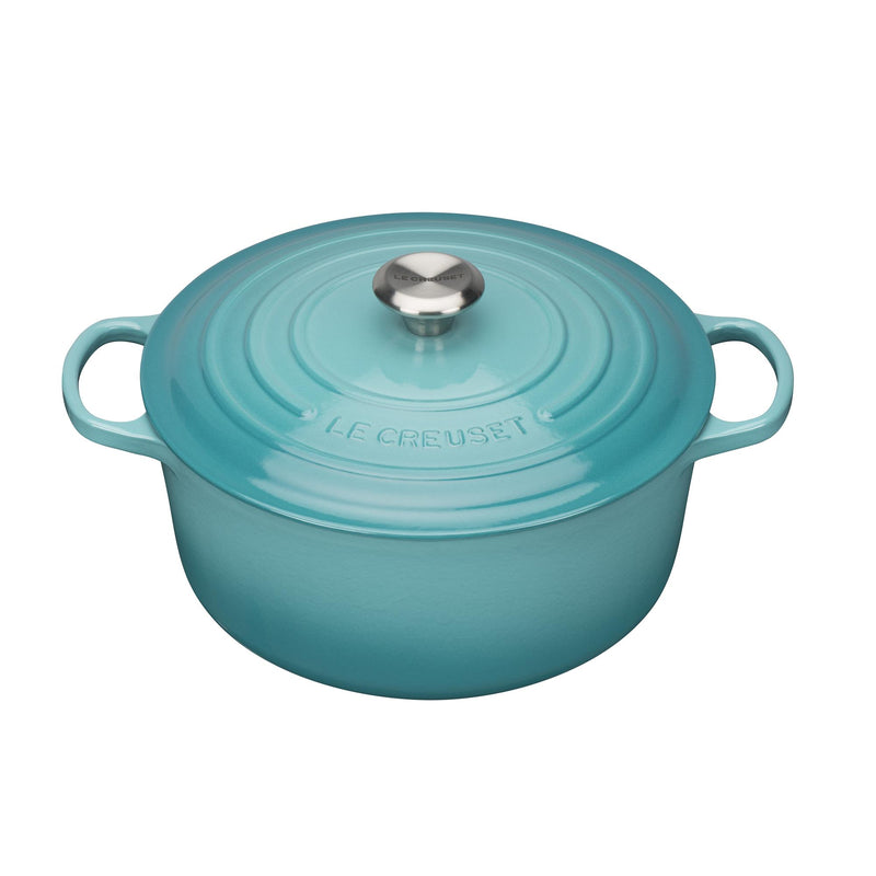 Signature Cast Iron Round Casserole 22cm - Teal