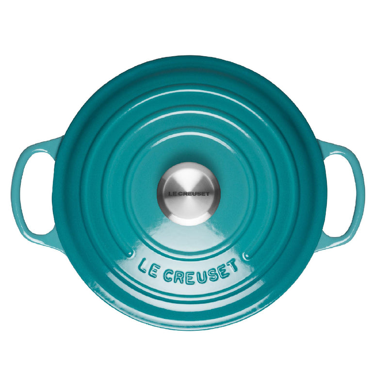 Signature Cast Iron Round Casserole 22cm - Teal