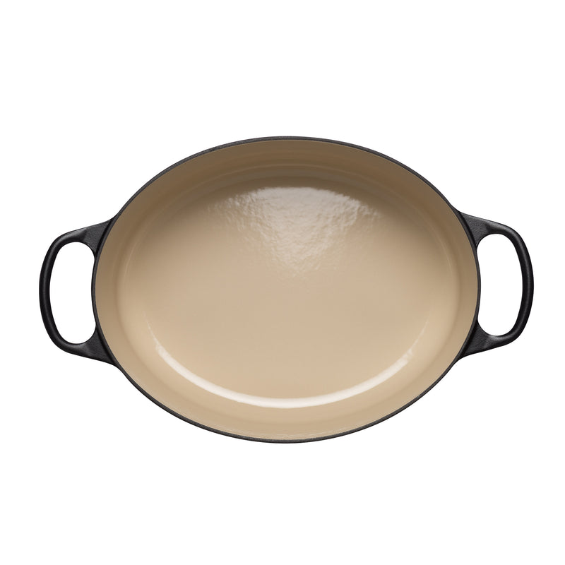 Signature Cast Iron Oval Casserole 29cm - Satin Black