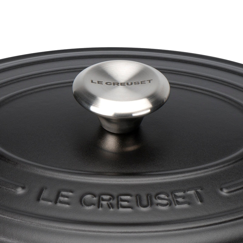 Signature Cast Iron Oval Casserole 29cm - Satin Black