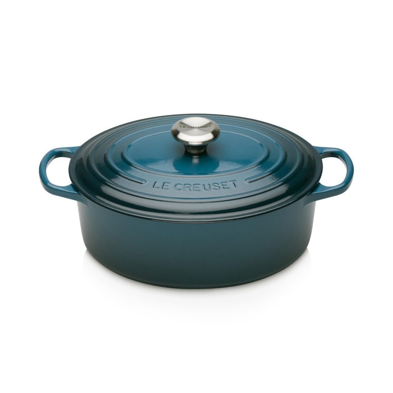 Signature Cast Iron Oval Casserole 29cm - Deep Teal