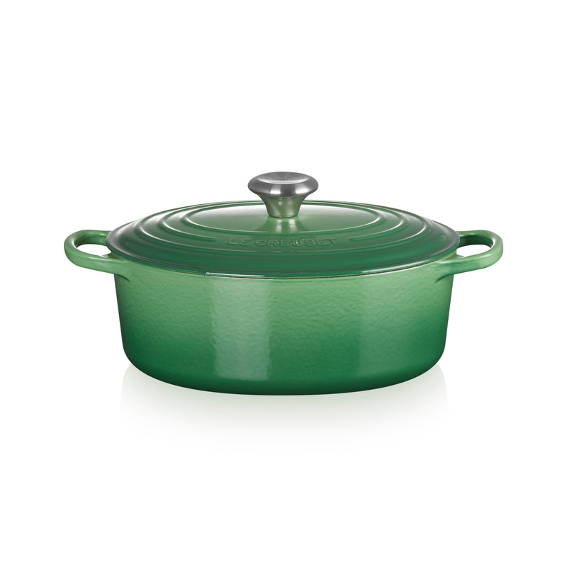 Signature Cast Iron Oval Casserole 29cm - Bamboo