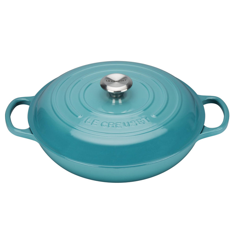 Signature Cast Iron Shallow Casserole 26cm - Deep Teal