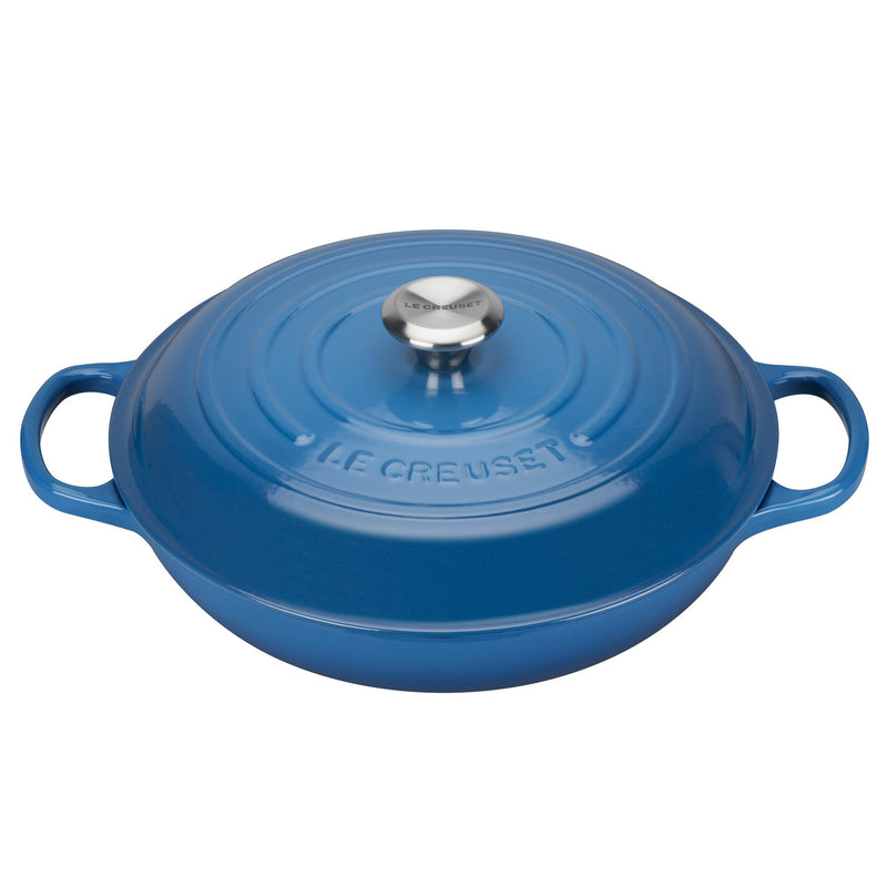 Signature Cast Iron Shallow Casserole 26cm - Marseille Blue